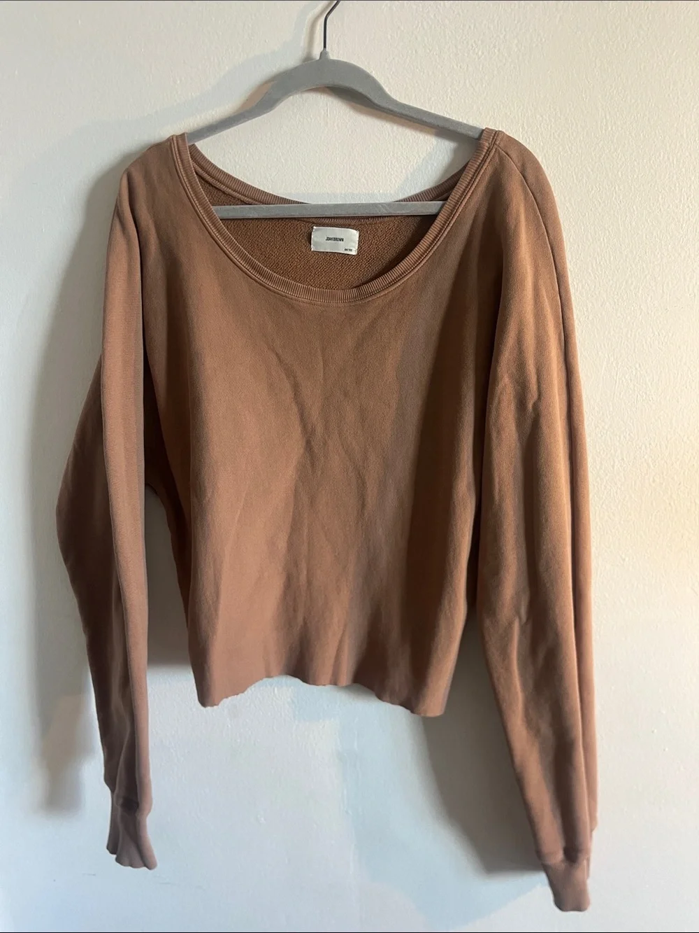 Joah Brown Toast Scoop Neck Sweatshirt - Picture 2 of 4